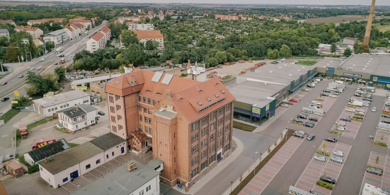 Flugansicht Satellitenstandort Hermes (Hermes Areal)